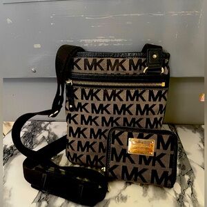 Michael Kors crossbody w/ matching wallet